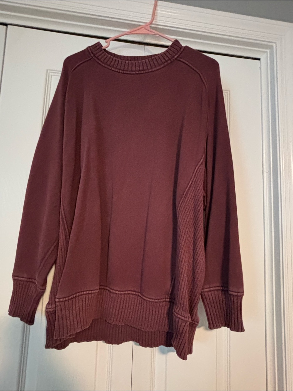 aerie Burgundy Crewneck Sweater